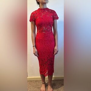 Alexis stunning red sheath dress, worn once. Sooo fun and sooo many compliments